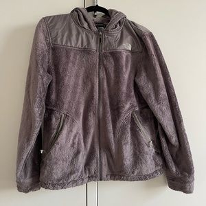 The North Face Gray Fleece Jacket Hoodie Women’s medium